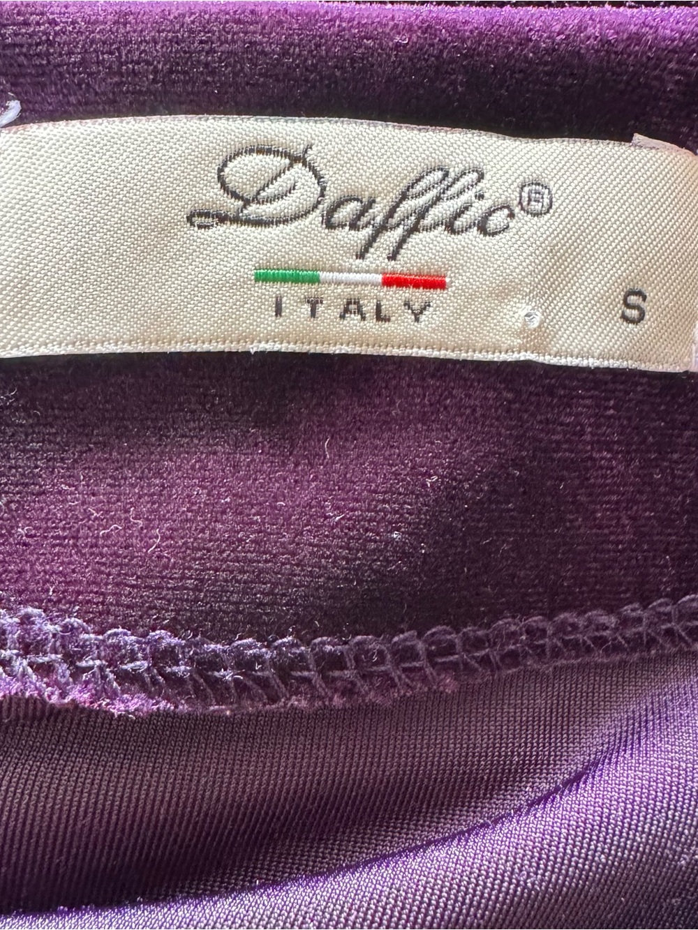 Daffic Italy Velvet Maxi Dress Embroidered Purple Gothic Boho Oversized - Picture 5 of 11